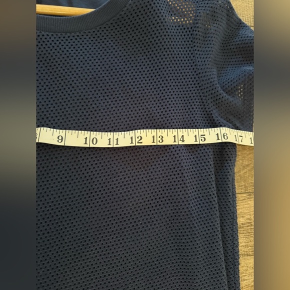 Michael Stars Mesh Lined Knee Length Dress Navy Medium Nautical Fisherman - Picture 6 of 7